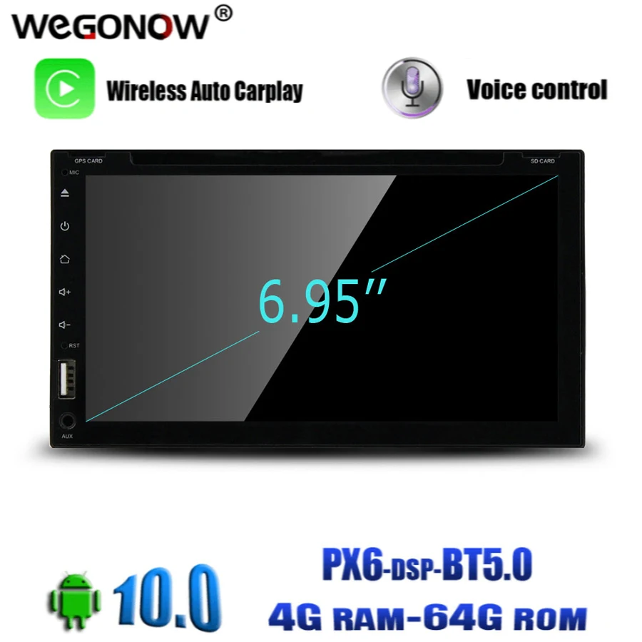 Автомобильный DVD плеер PX6 IPS Android 10 0 4 Гб ОЗУ 64 ПЗУ 8 ядер GPS навигация RDS радио USB диск
