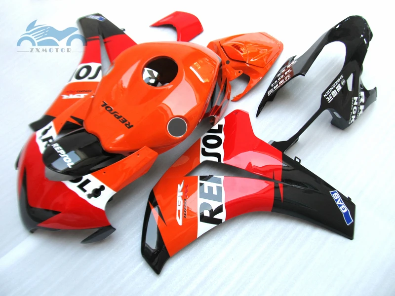 Изготовленный на заказ комплект обтекателя впрыска, пригодный для Honda CBR1000RR 2008-2011 CBR 1000RR 08-11 ABS пластиковый спортивный обтекатель комплекты деталей KQ13