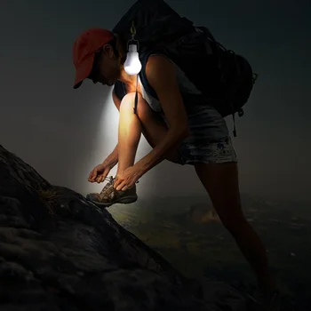 

Dozzlor LED Solar Light Outdoor Power Light Portable Camp Tent Fishing Light Hiking Garden Energy Lamp Solar Bulb