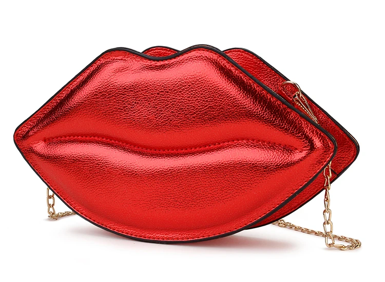 Женский Повседневный клатч из ПУ кожи с принтом губ|bag purse|chain shoulder bagfashion handbag |