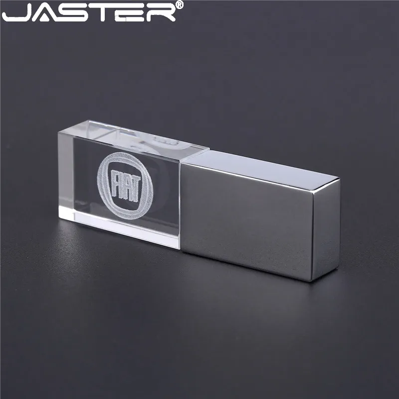 JASTER fiat crystal + металлический USB флеш накопитель Флешка 4 ГБ 8 16 32 64 Гб Внешняя карта