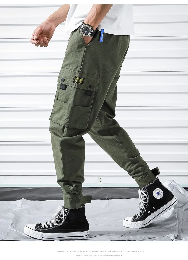 Men Hip Pop Pants Trousers Streetwear Sweatpants Male Casual Fashion Cargo Pants Men