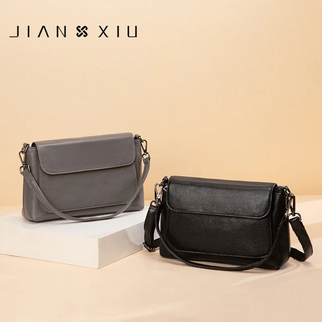 JIANXIU Brand Genuine Leather Bag Fashion Women Messenger Bags Bolsas Feminina Shoulder Crossbody 2020 Newest Small Bag 2 Colors 2