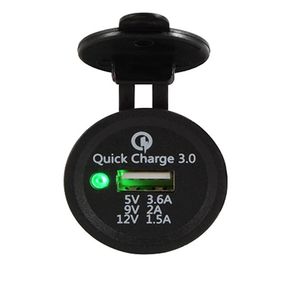 

QC3.0 Переходник USB для зарядки в машине 5V 3.6A отображение напряжения/тока Автомобильное зарядное устройство со светодиодом