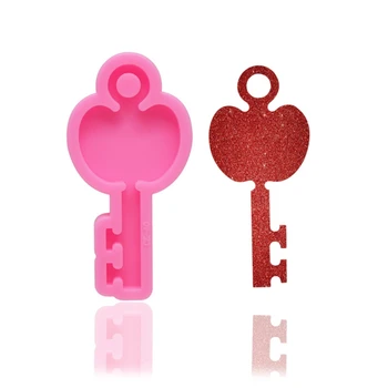 

DIY Crafts Crystal Epoxy Resin Mold Vintage Key Keychain Casting Silicone Mould