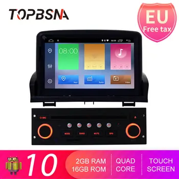 

TOPBSNA Car DVD Player Android 10 For Peugeot 307 2007-2011 GPS navigation multimedia tape recorder 1 din Car radio Stereo WIFI