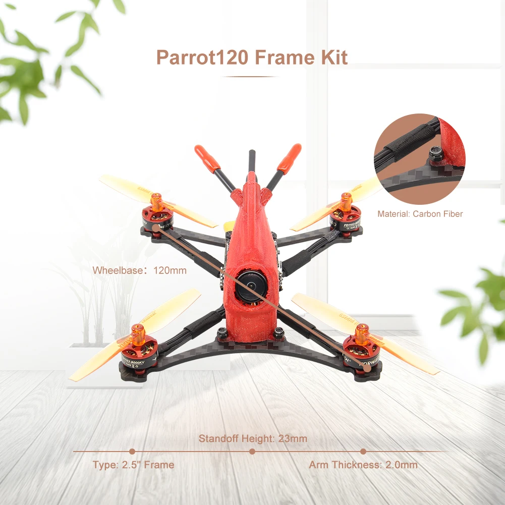 HGLRC Parrot120 FPV гоночный Дрон PNP 2-3S с F411 управлением полетом 13A 4в1 ESC 1103 мотор