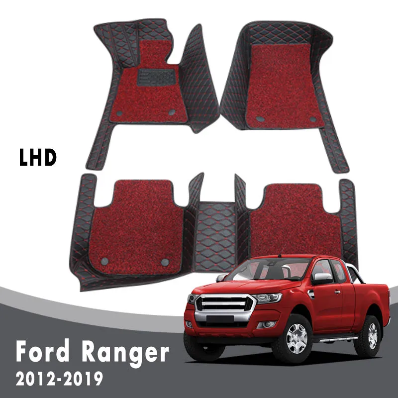 Автомобильные коврики для Ford Ranger 2022 2021 2020 2019 2018 2017 2016 2014 2013 2012 двухслойные с