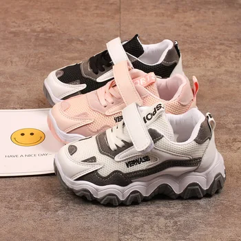 

Fashion Girls Boys Kids Children Sneakers Shoes Air Mesh Breathable Light Weight For Students Sports Shoes New Autumn 2020 Hot