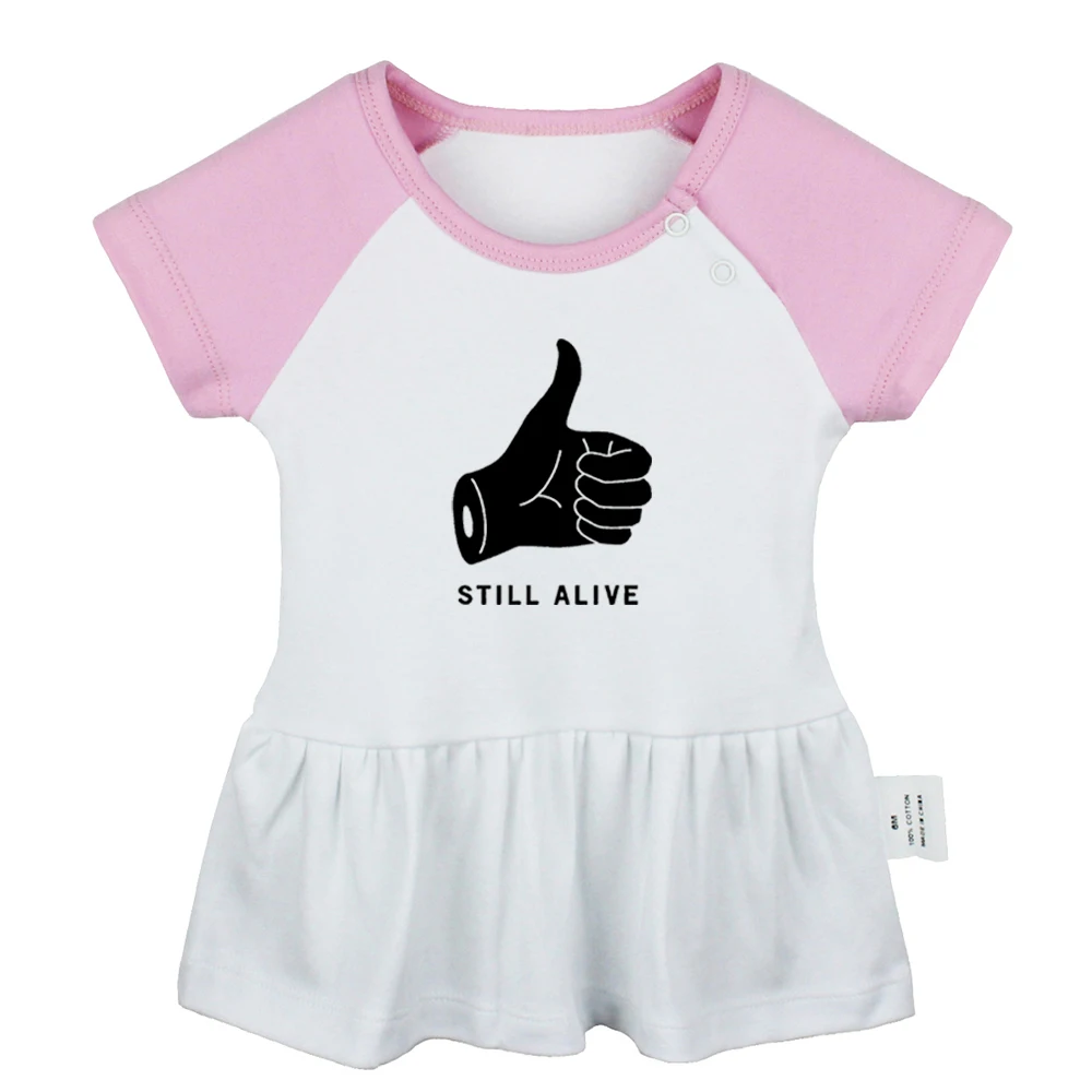 

Inspirational Quotes Still Alive God's Work Our Hands Design Newborn Baby Girls Dresses Toddler Infant Cotton Clothes