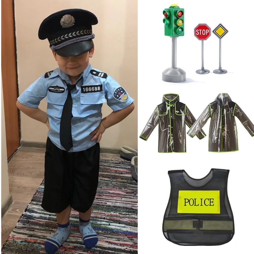 Irregularidades peine Secretar Disfraces de policía para Halloween, uniformes de trabajo de policía de  tráfico para bebés y niños, ropa de fiesta de lujo, 2022| | - AliExpress