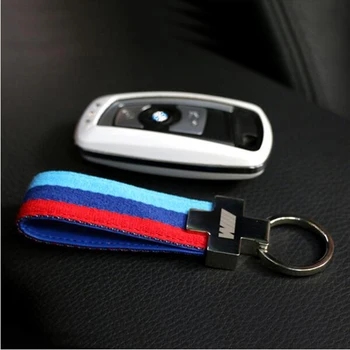

1pcs car Weaving keychain car key chain key ring For bmw M Sticker e46 e90 f20 e60 e39 f10 X1 X3 X4 X5 X6 X7 Car accessories