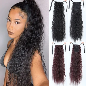 

LUPU para as mulheres sintético envoltório em encaracolado rabo de cavalo clipe de onda hairpiece Ponytail hair extension