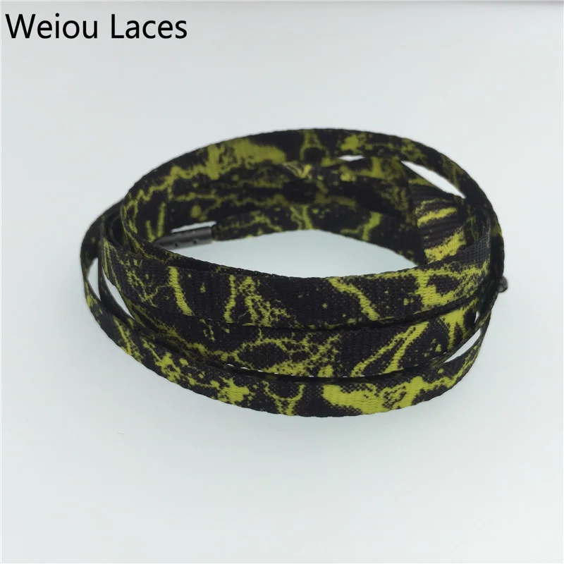 Weiou hot Shoestring Tops Silk Screen Printing Flat Print Shoelaces For Dress Shoes Personalized Replacement Shoelaces 60-180cm