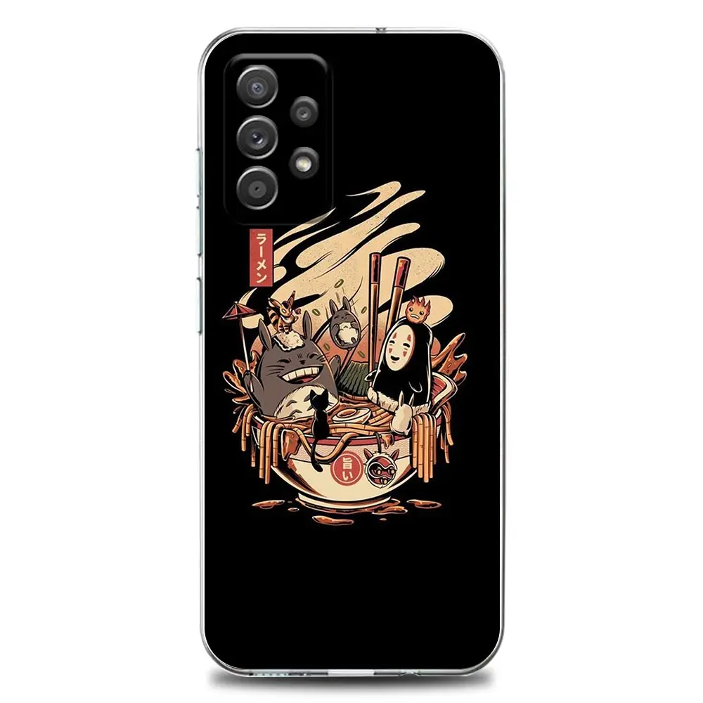 Cartoon Studio Ghibli Spirited Clear Phone Case for Samsung A01 A02s A11 A12 A21 S A31 A41 A32 A51 A71 A42 A52 A72 Soft Silicon kawaii samsung phone cases