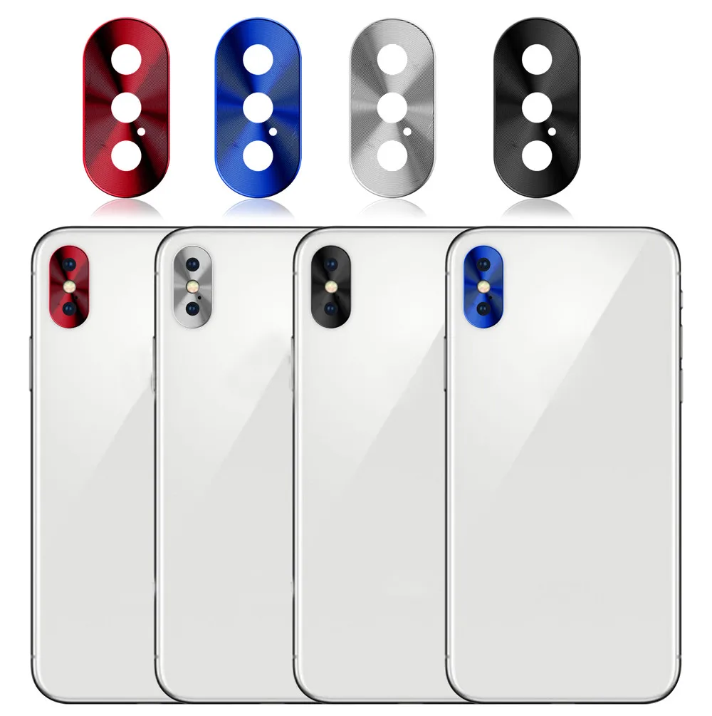 1 шт. Алюминиевый металлический задний объектив камеры чехол для iPhone X полная