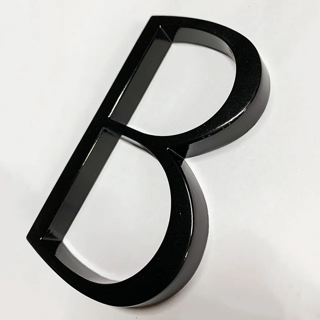 Black Floating House Numbers Doorplate Letters Metal Address Sign Plate Outdoor Street Door Plaque Number For Home Mailbox 0-9 B