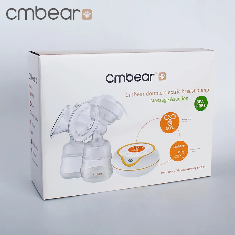 Перекрестная граница для ka man bear силикагель Электрический молокоотсос двусторонний Электрический молокоотсос ЖК-дисплей 180 мл