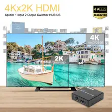 HDMI сплиттер Горячая простота легкий прочный 1x2 HDMI конвертер 1 в 2 Переключатель 4K HDMI Переключатель Селектор