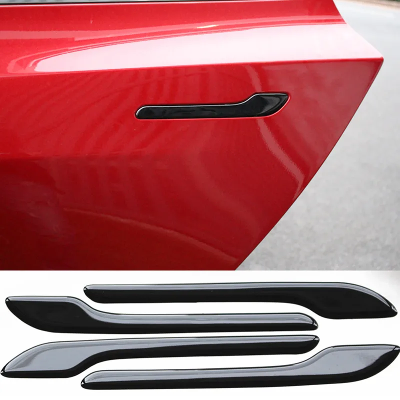 Car Door Handle Wrap Set Protector Stickers for Tesla Model 3 3D Decal Accessories 4Pcs | Автомобили и мотоциклы