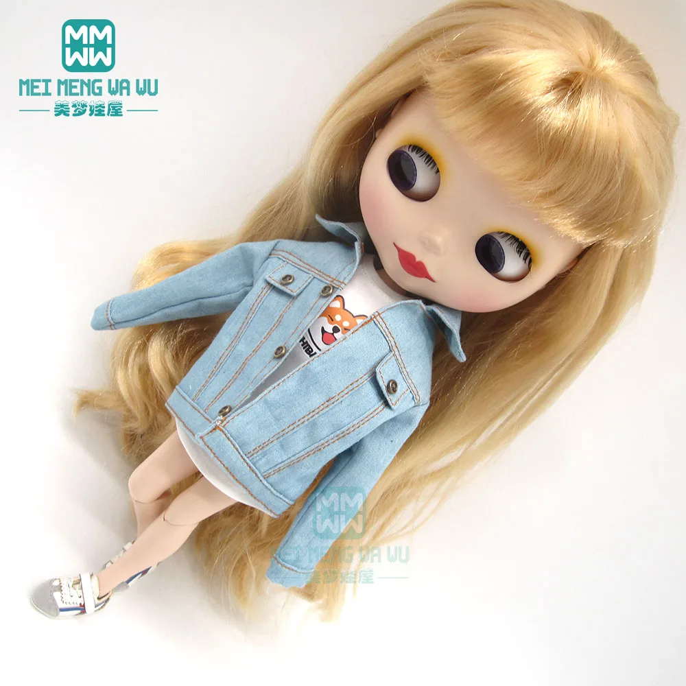1 шт. модная джинсовая одежда Blyth Doll футболки обувь для Azone OB23 OB24 1/6 аксессуары