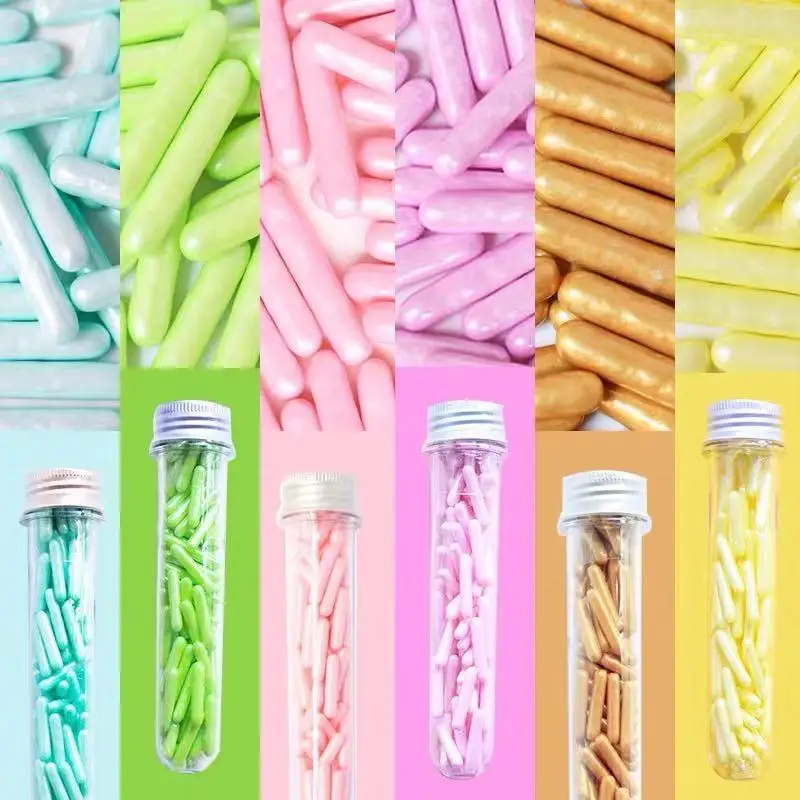 

Edible Decoration for Cake Sprinkles Bars, 30g Golden Sliver,Jimmie Colorful Decorating for Cup Cake, Dessert, Ice cream,Donuts