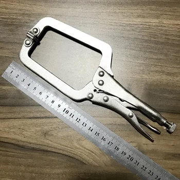 

9" Steel C Clamp Vise Grip Locking Welding Pliers Wood Locator Tool 1Pcs Durable
