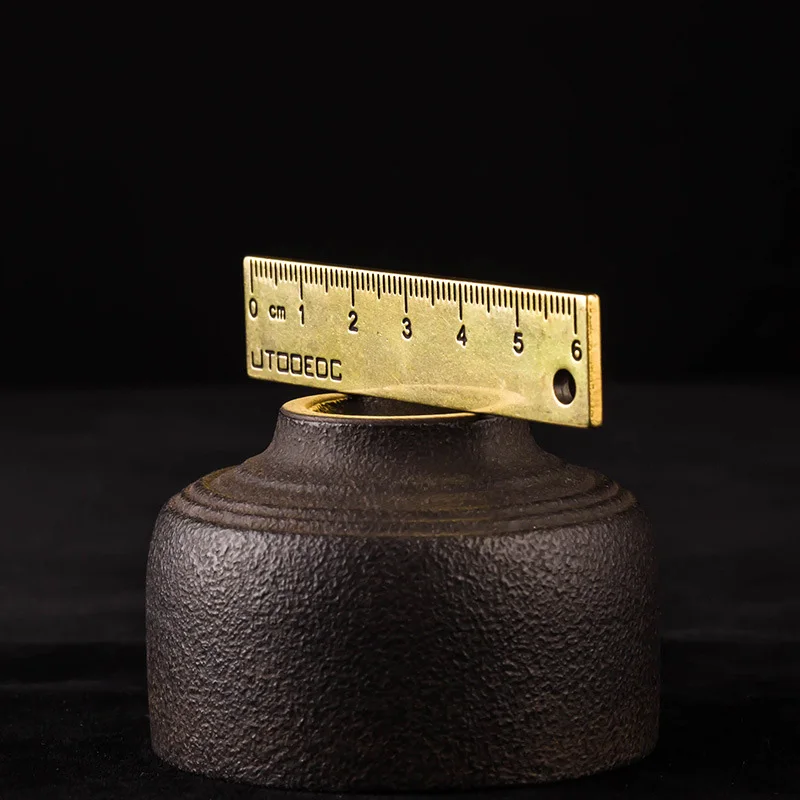 brass ruler keychain pendants (6)