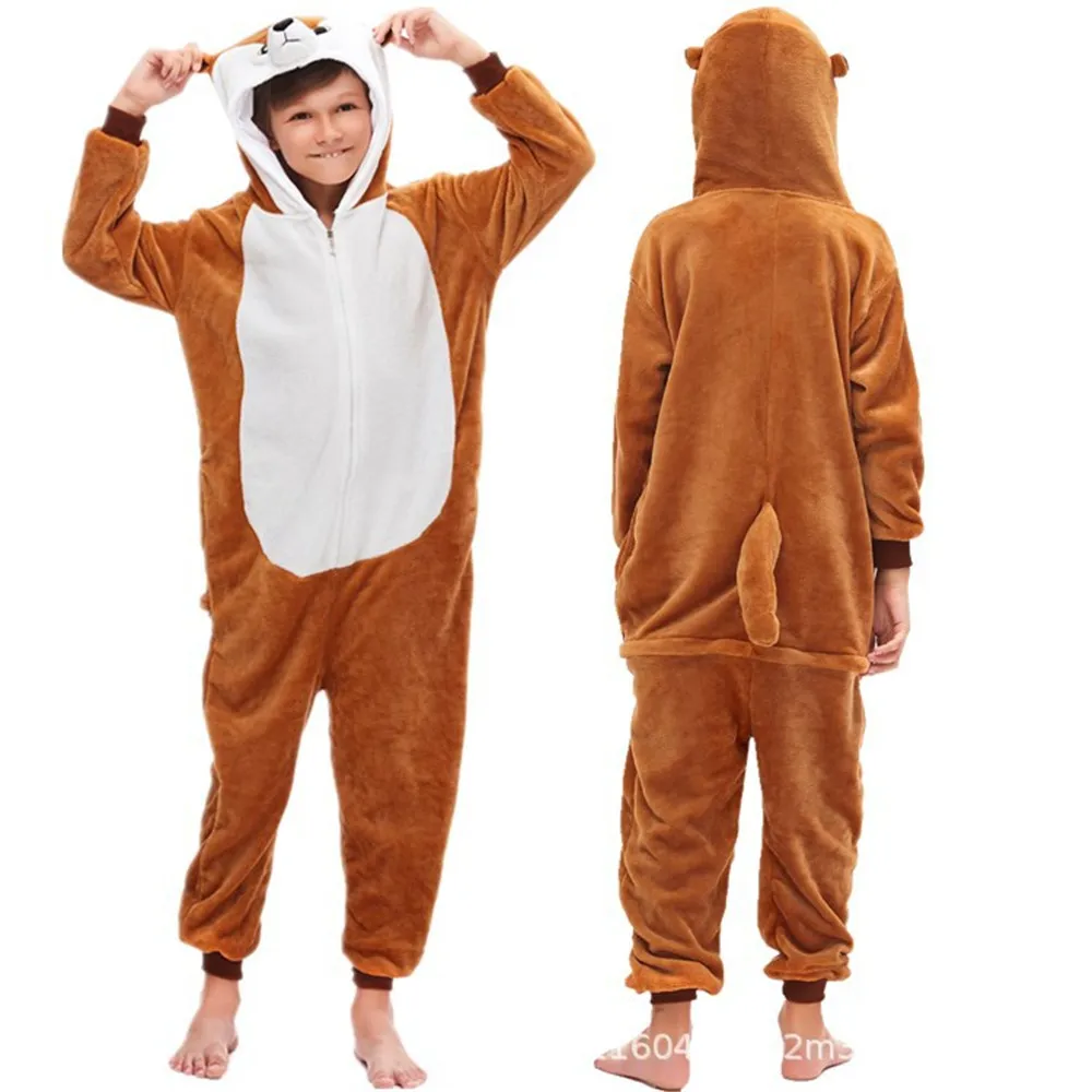 Дети кигуруми Onesie Лев пижамы для детей животных зеленый одеяло с динозавром пижамы Детский костюм зимний комбинезон для мальчиков и девочек - Цвет: Style 12