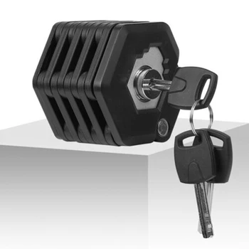 

'The Best' Bicycle Bike Foldable Chain Lock Anti Theft Folding Locks with Keys Storage Cage Set 889