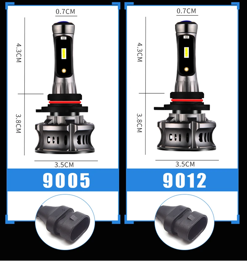 2 шт. Devil Eyes H7 Led Canbus Внешний привод H7 9005 9006 H11 турбо светодиодные фары 72 Вт 12000LM H7 автомобильная светодиодная лампа