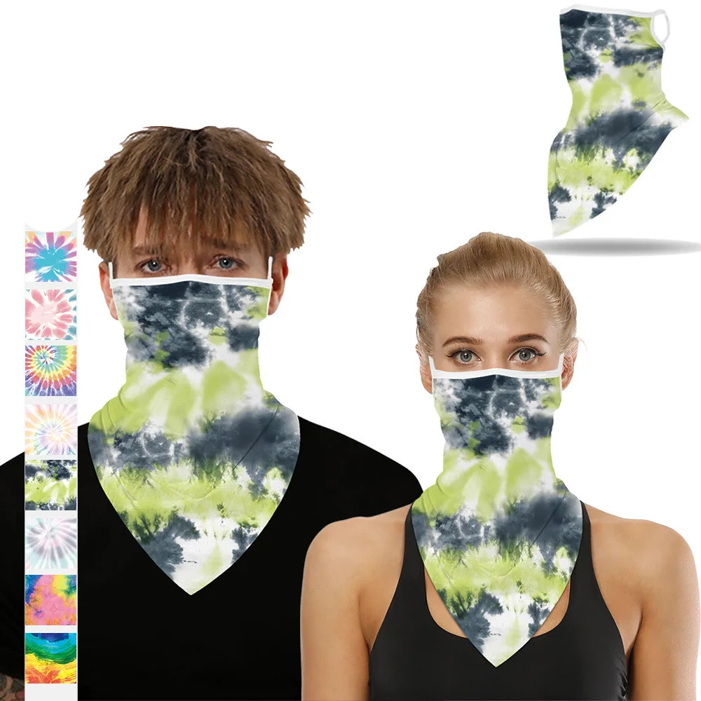 Забавная бандана Tie Dye защищающий рот 3D шарф Иллюзия Косплей походные шарфы