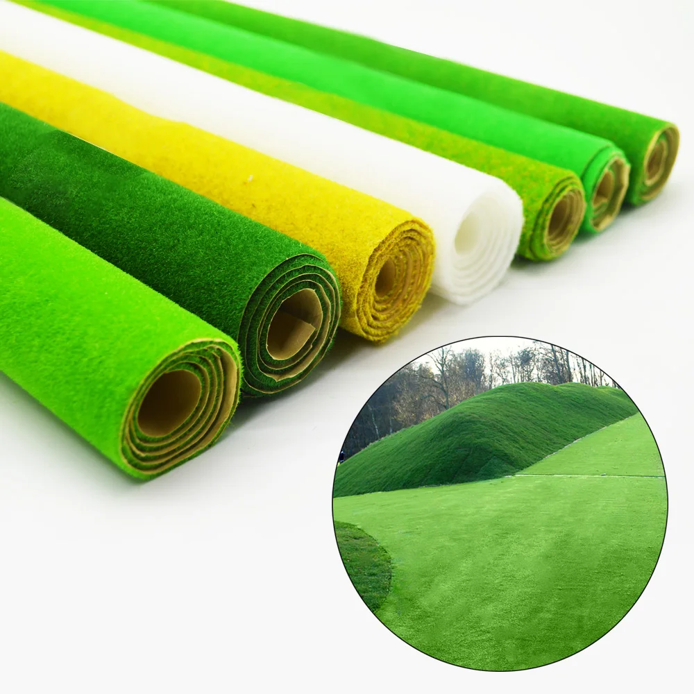 

6 colors 50x50cm Lawn indoor decoration artificial plastic false turf green carpet model making architecture