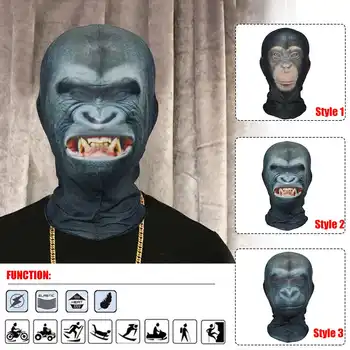 

1PCS 3D Animal Gorilla Chimpanzee Mask Halloween Scary Mask For Halloween Party Skiing Snowboarding Motorcycle Helmet Full Face