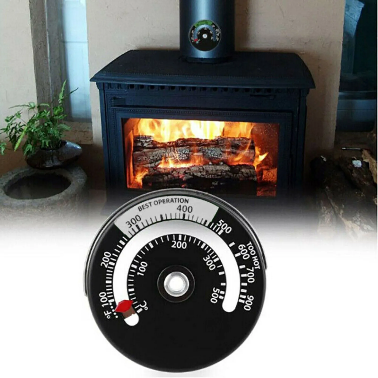 Wood Stove Thermometer Temperature Gauge Wood Stove