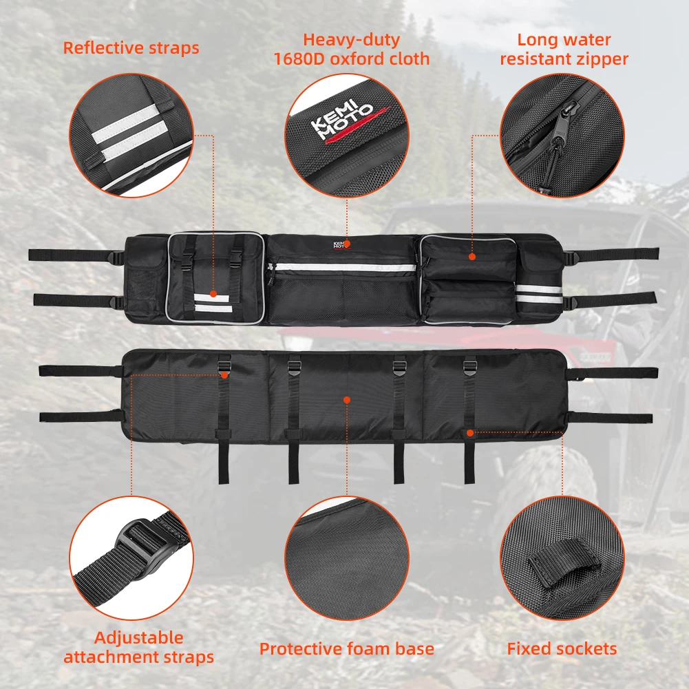 UTV רול כלוב ארגונית אחסון תיק תואם עם פולאריס RZR 900 800 1000 XP ריינג 'ר 500 עבור יכול am Maverick עבור הארקטי חתול