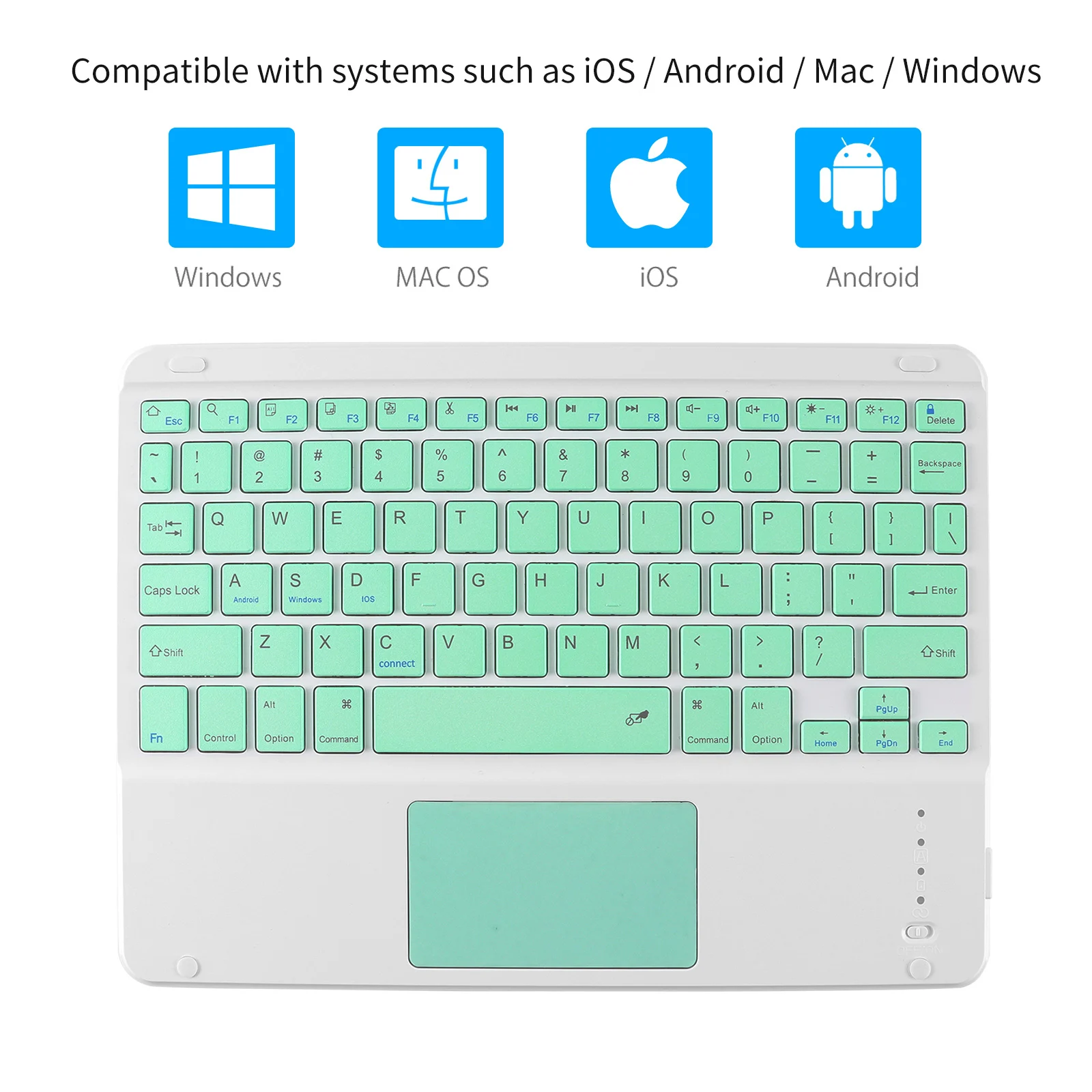 portable computer keyboard Bluetooth Wireless Keyboard 10 inch Office Universal Gaming Keypad with Touchpad Tablet Keybard For Android Windows iPad Phone keyboard on pc Keyboards