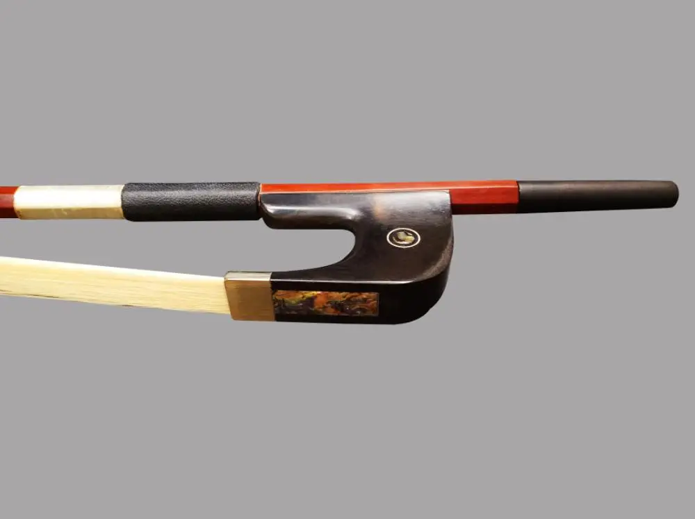 Najtaniej Freeshipping Wtsfwf 3 4 4 4 niemiecki Pernambuco Brazilwood kontrabas łuk W heban żaba i oryginalne włosy końskie