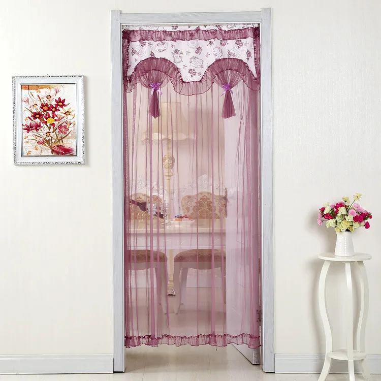 

Lace Door Curtain Korean Style Four Seasons Length Bedroom Door Curtain Anti Mosquito Mesh Curtains