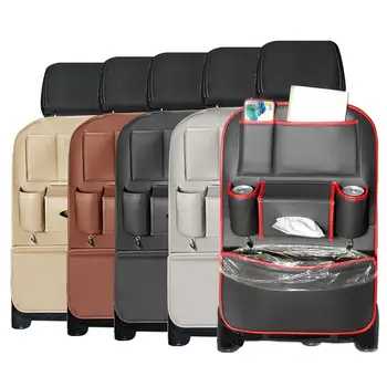 

Portable Large Capacity Car Bag Leather Seat Back Storage Box Multi-function Vehicle Seat Back Storage Bag