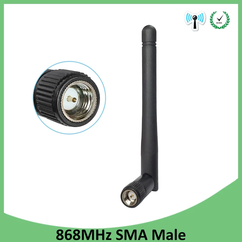 

1pcs 868MHz 915MHz Antenna 3dbi SMA Male Connector GSM 915 MHz 868 MHz antena outdoor signal repeater antenne waterproof Lorawan