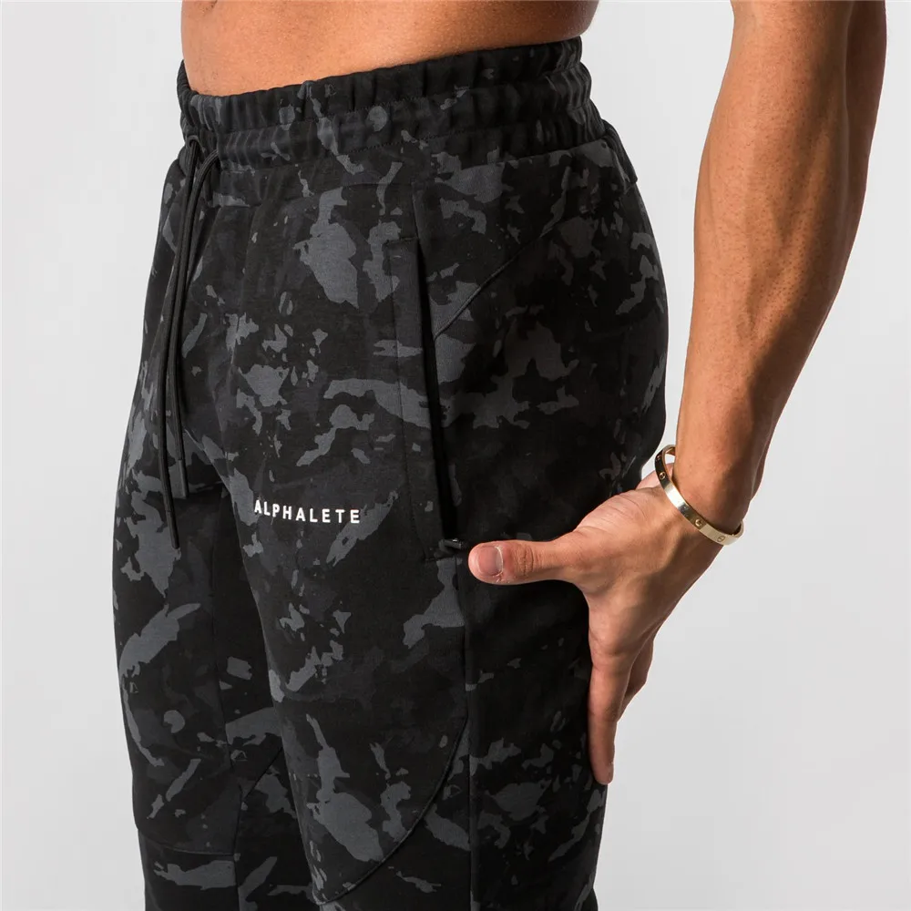 Camo Jogger брюки для мужчин, бег Уличный спорт, спортивные штаны, осень, новинка, спортивные штаны для тренажерного зала, Фитнес упражнения для брюк, Мужская брендовая спортивная одежда