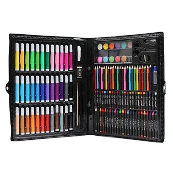 

150Pcs/Set Kids Drawing Art Marker Brush Pen Set Art Drawing Painting Tool Marker Pens Wax Crayon Oil Pastel Art Set Gift