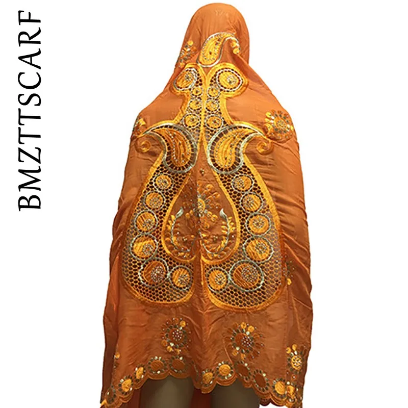 Хлопковый шарф Африканский мусульманский женский шарф с вышивкой на спине модный шарф для шали BM679 - Цвет: BM679 14