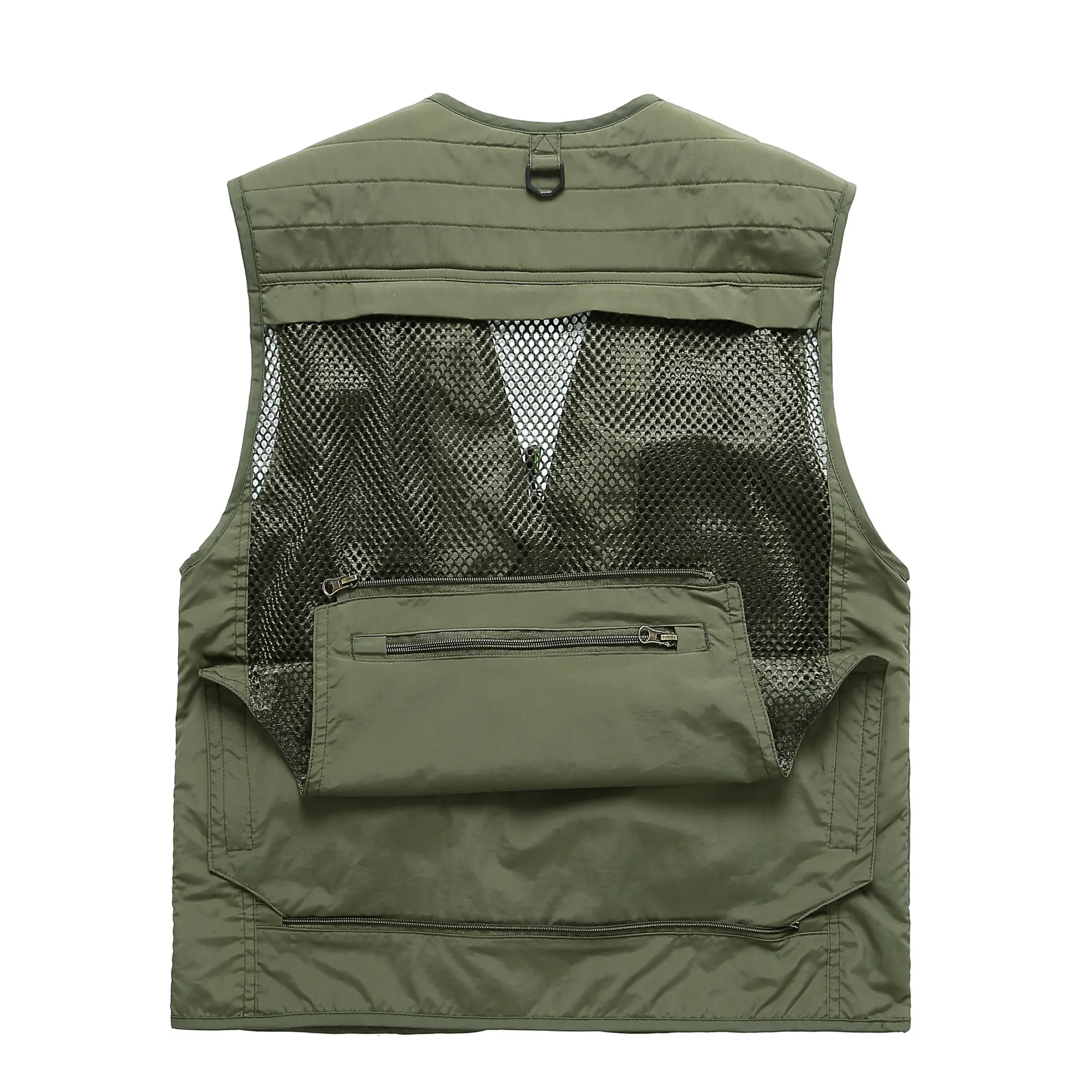 Nianjeep Men's Casual Outdoor Removable Multi-pockets Vest Travel Photography Mesh Quick-Dry Fishing Vest
