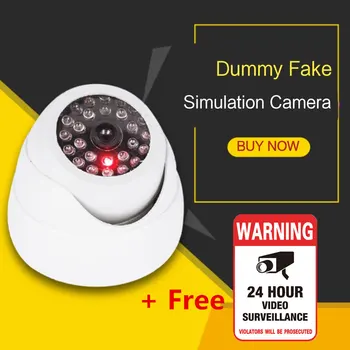 

2020 Simulation Security Dome Dummy Fake Camera with Red Flashing LED Light Indoor Outdoor Video Surveillance Safety kamera