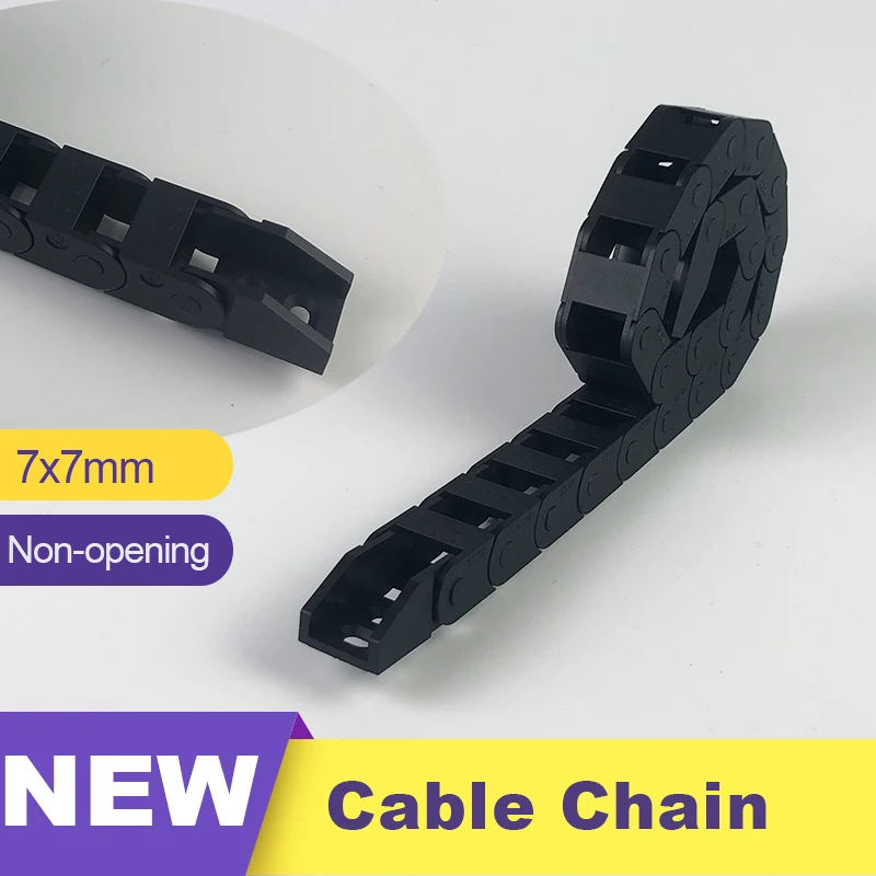 1 Meter Cable Chains 7x7 mm Bridge Type 7mm Inner Height Non-Opening Nylon Mochine Towline Plastic Cable Chain Drag Chain