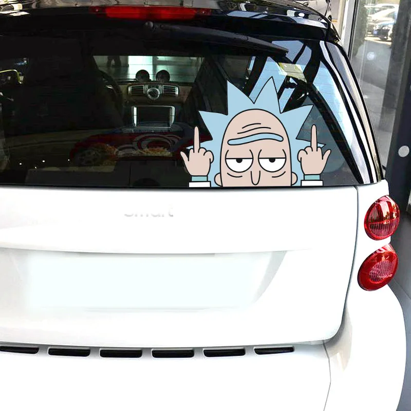 Car Stickers Rick Morti Cartoon Cute Toy Lovely Funny Reflective Creative Decals for Windshield Auto Tuning Styling D20 Ridicule | Игрушки и