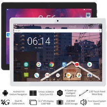 Tablet 10.1 Polegada android 9.0 octa núcleo tablet pc com 2gb ram 32gb armazenamento aprendizagem almofada 4g lte chamando guia telefone comprimidos 10 pulg
