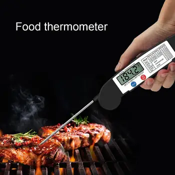 

Magnetic Digital Probe Thermometer Foldable Food BBQ Meat Oven Folding Kitchen Thermometer Cooking Water Oil Tools For 50℃~300℃